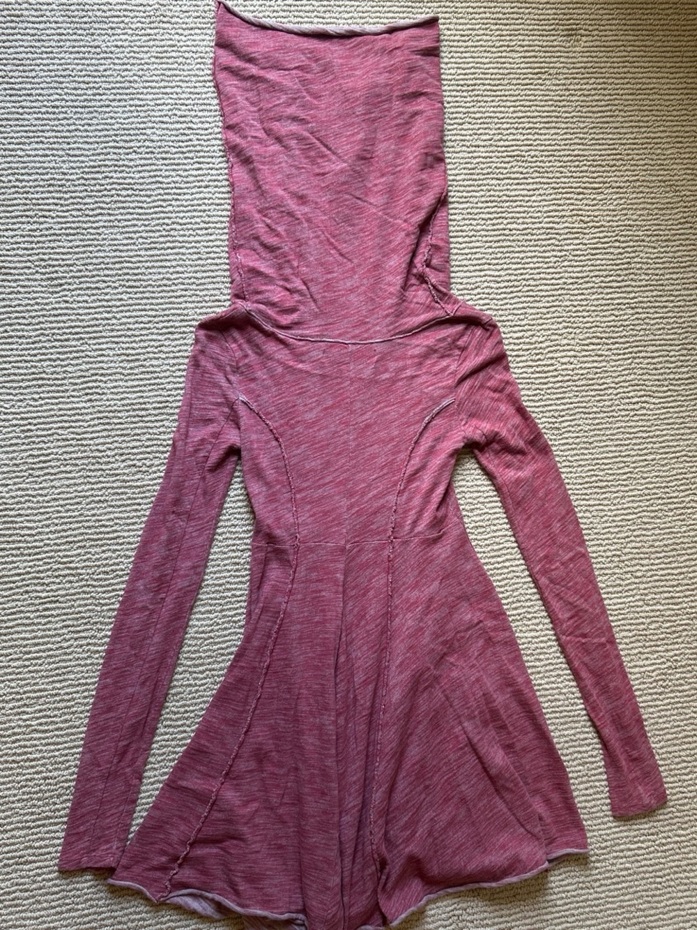 FB Beach Mauve Heathered Hooded Tunic